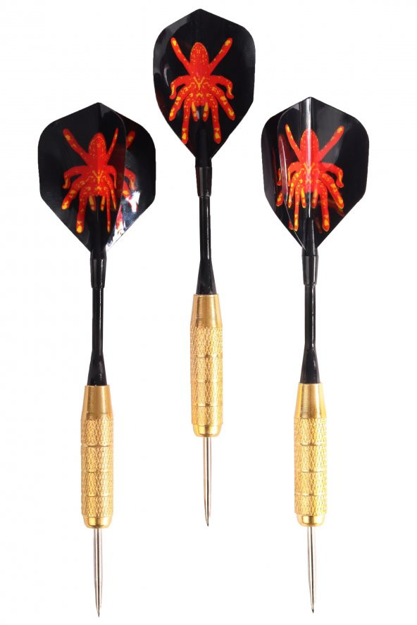 Delta 20 Gr. Dart Oku (3’lü Set) - Çelik Uç + Pirinç Gövde + Renkli Kanat - Dart Oku Seti ürün görseli 1