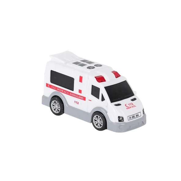 ZeycanHome URT004-01 Şehrin Kırılmazları Sürtmeli Ambulans -Birliktoys Kız Erkek Çocuk Oyuncak Eğitici Oyuncakl ürün görseli 1