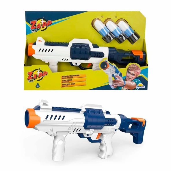 ZeycanHome Silah Sünger Atan Vortex 3 Mermili Kız Erkek Çocuk Oyuncak Eğitici Oyuncaklar ürün görseli 1