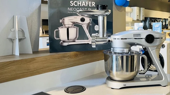 Schafer NeoCast Plus Kıyma Aparatlı Dijital Döküm Stand Mikser-Gümüş ürün görseli 1
