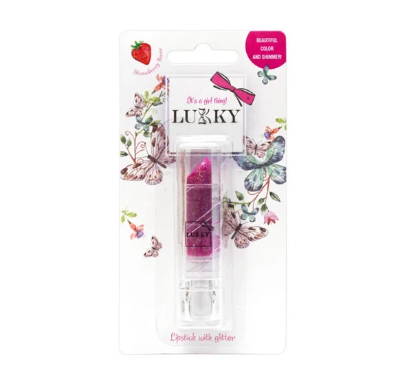 ZeycanHome Lukky Simli Ruj Lila Çilek Aromalı Kız Erkek Çocuk Oyuncak Eğitici Oyuncaklar ürün görseli 1