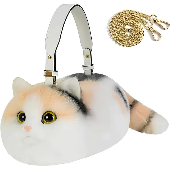 ZeycanHome B&D Kedi El Çantası Sarı Kız Erkek Çocuk Oyuncak Eğitici Oyuncaklar ürün görseli 1