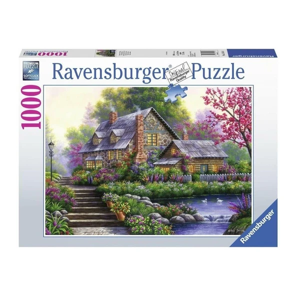 ZeycanHome 120004646 Romantic Cottage 1000 parça Ravensburger Puzzle Kız Erkek Çocuk Oyuncak Eğitici Oyuncaklar ürün görseli 1