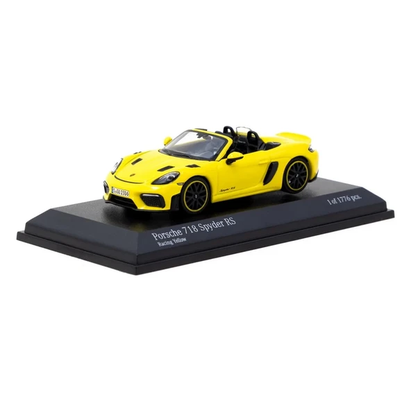 ZeycanHome Tarmac Works x Minichamps 1/64 Porsche 718 Spyder RS Racing Yellow Kız Erkek Çocuk Oyuncak Eğitici O ürün görseli 1