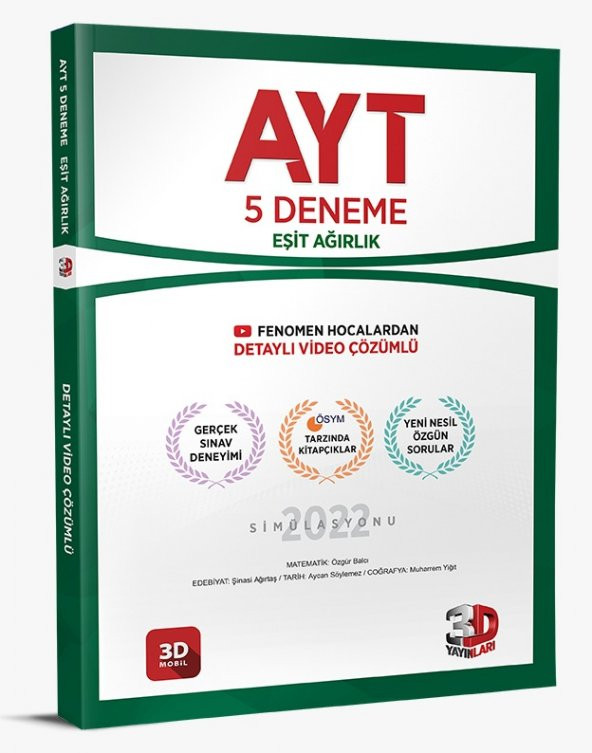 3D AYT 5 LI PAKET DENEME ESIT AGIRLIK ürün görseli 1