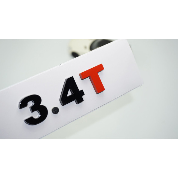 DK Tuning 3.4T Bagaj Siyah Kırmızı Yazı Logo Volkswagen İle Uyumlu ürün görseli 1