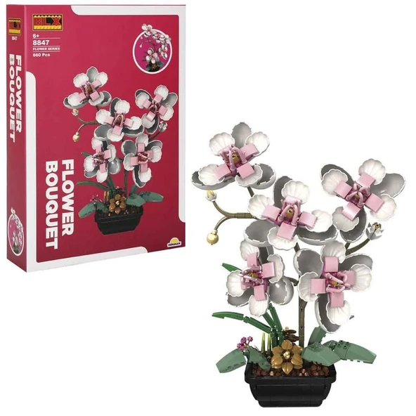 ZeycanHome FLOWER SET ORKİDE 660 PRÇ Kız Erkek Çocuk Oyuncak Eğitici Oyuncaklar ürün görseli 1