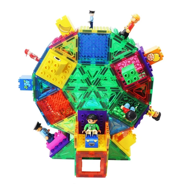 ZeycanHome Magnescape Magnetic Tiles 20 Parça Kız Erkek Çocuk Oyuncak Eğitici Oyuncaklar ürün görseli 1