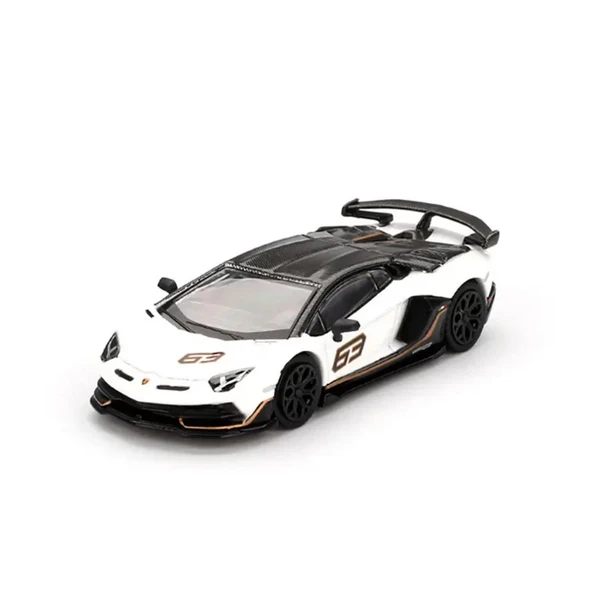 ZeycanHome Mini GT 1/64 Lamborghini Aventador SVJ 63 Bianco Asopo Kız Erkek Çocuk Oyuncak Eğitici Oyuncaklar ürün görseli 1