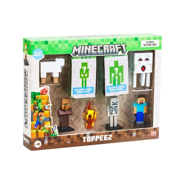 ZeycanHome PMI MC2070 Minecraft 3D Figür Toppeez 
8li Delüks Set Kız Erkek Çocuk Oyuncak Eğitici Oyuncaklar ürün görseli 1