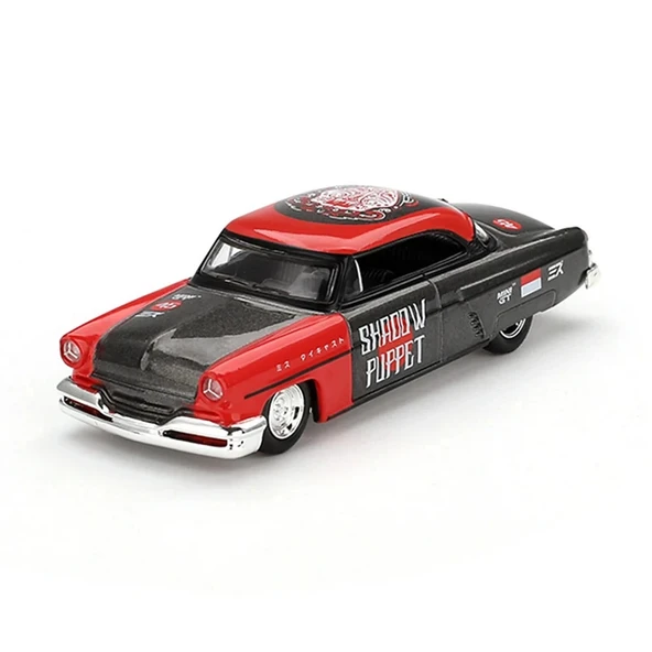 ZeycanHome Mini GT 1/64 Lincoln Capri Hot Rod 1954 ''Shadow Puppet'' MINI GT x MIZU Diecast Kız Erkek Çocuk Oyu ürün görseli 1