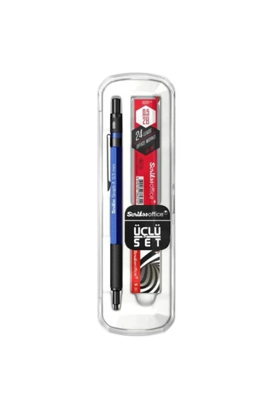 Scrikss Graph-X Metal 0.5 Versatil Mavi 3 Lü Set (Silgi+Min) ürün görseli 1