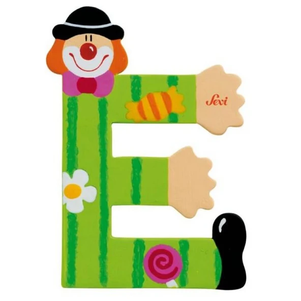 ZeycanHome Palyanço Ahşap Harf E Kız Erkek Çocuk Oyuncak Eğitici Oyuncaklar ürün görseli 1