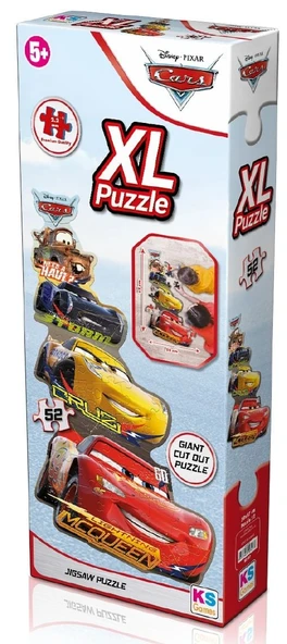 ZeycanHome KS Puzzle 52 Parça Cars XL Çerçevesiz Kız Erkek Çocuk Oyuncak Eğitici Oyuncaklar ürün görseli 1