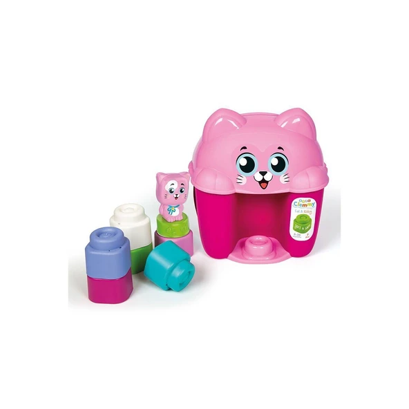 ZeycanHome 17768 Soft Clemmy - Yumuşak Blok Kova Seti Kedicik 6-36 ay Kız Erkek Çocuk Oyuncak Eğitici Oyuncakla ürün görseli 1