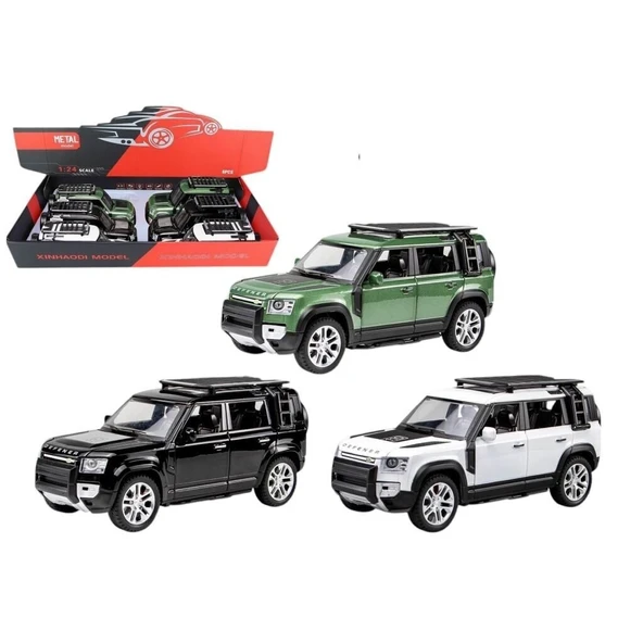 ZeycanHome XHD-B2401 1 24 C-B IŞIKLI SESLİ MODEL OFF ROAD DEF METAL JEEP Kız Erkek Çocuk Oyuncak Eğitici Oyunca ürün görseli 1