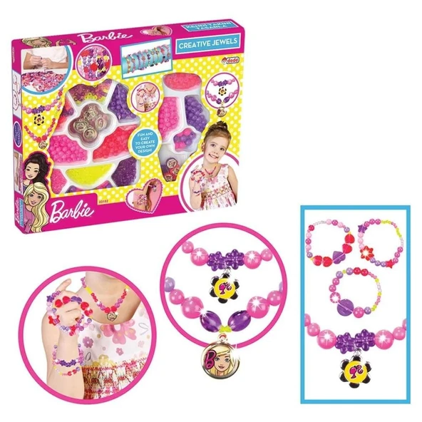 ZeycanHome 03182 Barbie Takı Seti İkili Kutu Kız Erkek Çocuk Oyuncak Eğitici Oyuncaklar ürün görseli 1