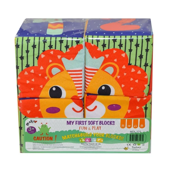 ZeycanHome MOL-121 PVC 4lü Eğitici Küp Kız Erkek Çocuk Oyuncak Eğitici Oyuncaklar ürün görseli 1