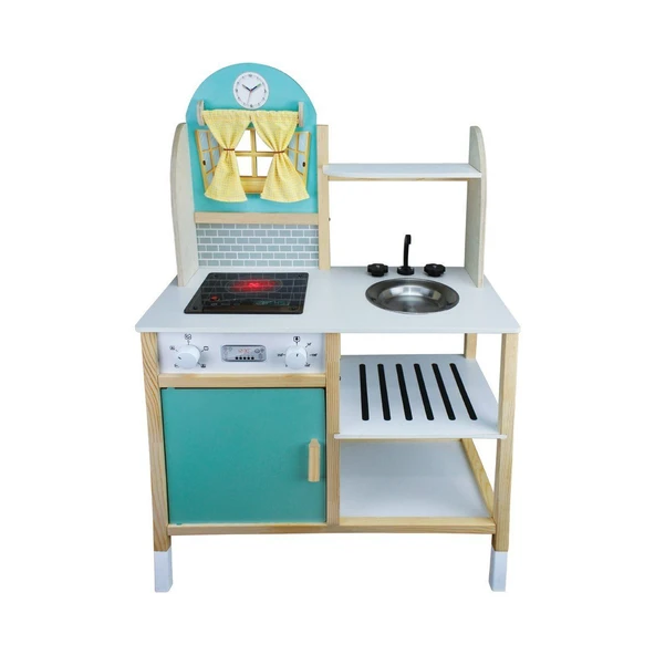 ZeycanHome ÇG84 Ahşap Ledli Mutfak -Okutan Hobi Kız Erkek Çocuk Oyuncak Eğitici Oyuncaklar ürün görseli 1