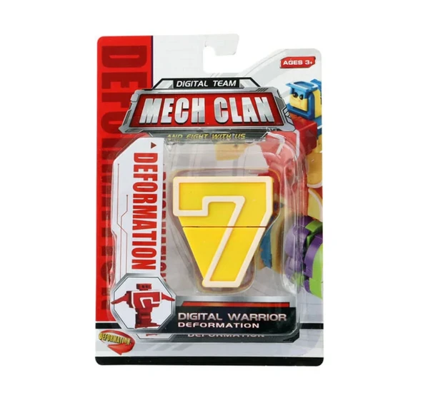 ZeycanHome Robota Dönüşen Rakam- Yedi Kız Erkek Çocuk Oyuncak Eğitici Oyuncaklar ürün görseli 1