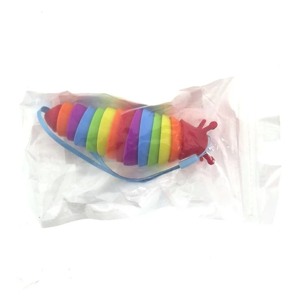 ZeycanHome Kıvrılabilen Renkli Plastik Salyangoz Anahtarlık Kırmızı Kız Erkek Çocuk Oyuncak Eğitici Oyuncaklar ürün görseli 1