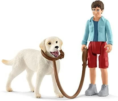 ZeycanHome Schleich Labrador ile Yürüyüş Figür Oyuncak Kız Erkek Çocuk Oyuncak Eğitici Oyuncaklar ürün görseli 1