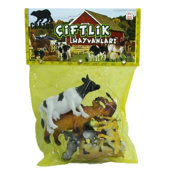 ZeycanHome Sunman Çiftlik Hayvanları Poşetli Kız Erkek Çocuk Oyuncak Eğitici Oyuncaklar ürün görseli 1