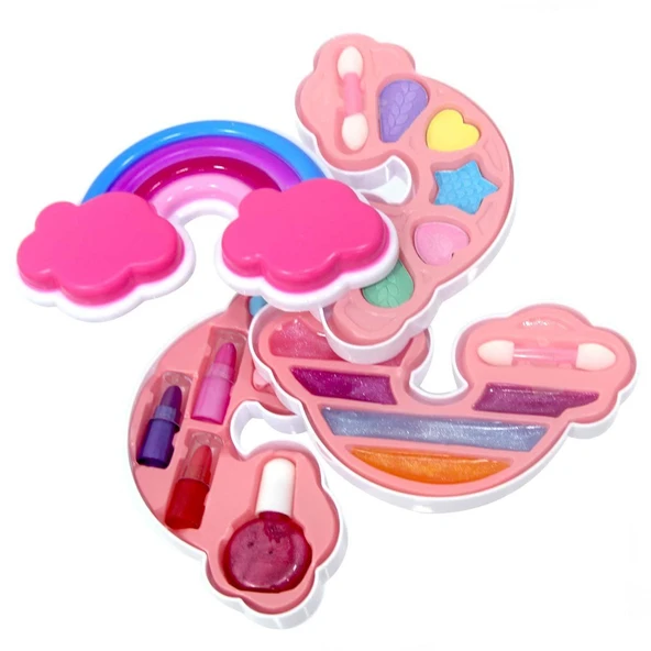 ZeycanHome Pretty Pinky Gökkuşağı Güzellik Seti Kız Erkek Çocuk Oyuncak Eğitici Oyuncaklar ürün görseli 1