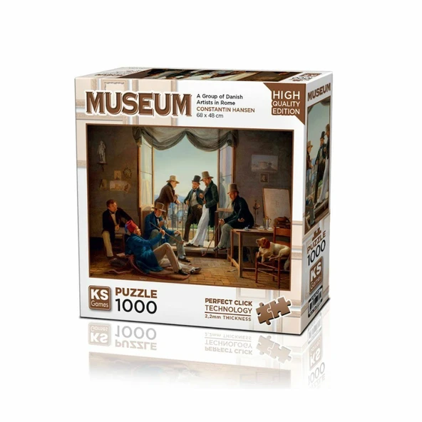 ZeycanHome 20660 A Group Of Danish Artist in Rome 1000 Parça Puzzle -KSPuzzle Kız Erkek Çocuk Oyuncak Eğitici O ürün görseli 1