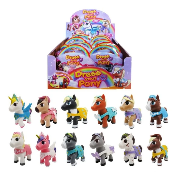 ZeycanHome Dress Your Pony Mini Figür Kız Erkek Çocuk Oyuncak Eğitici Oyuncaklar ürün görseli 1