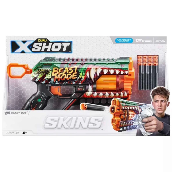 ZeycanHome X-Shot Skins Griefer Dart Fırlatıcı 12 Dartlı - S00036561 Kız Erkek Çocuk Oyuncak Eğitici Oyuncaklar ürün görseli 1