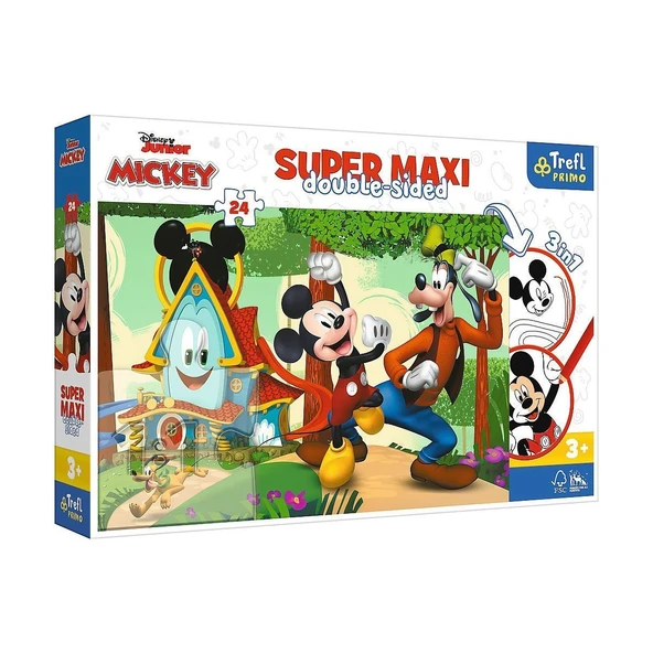 ZeycanHome PUZZLE-41012 Süper Maxi Mickey 24 Parça Çocuk Puzzle Kız Erkek Çocuk Oyuncak Eğitici Oyuncaklar ürün görseli 1