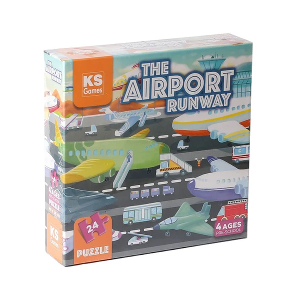 ZeycanHome PRS 32707 The Airport runway Pre School Puzzle -KSPuzzle Kız Erkek Çocuk Oyuncak Eğitici Oyuncaklar ürün görseli 1