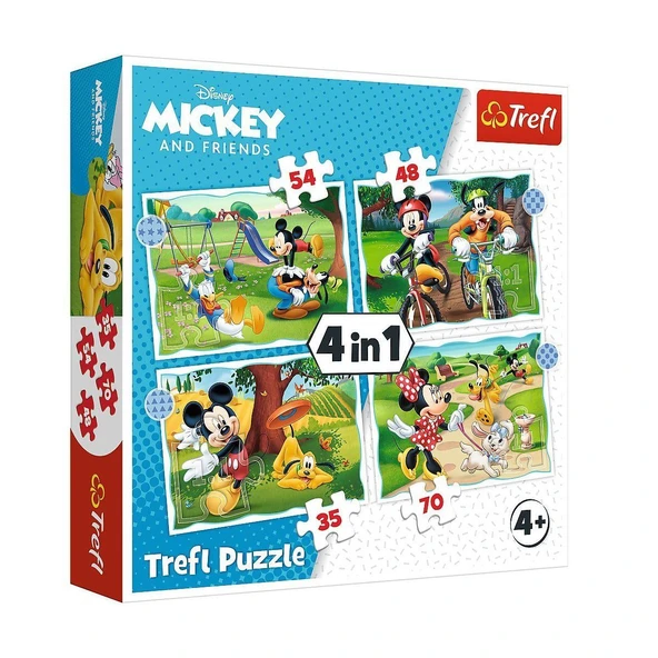 ZeycanHome PUZZLE-34604 Disney 4IN1 Puzzle Kız Erkek Çocuk Oyuncak Eğitici Oyuncaklar ürün görseli 1