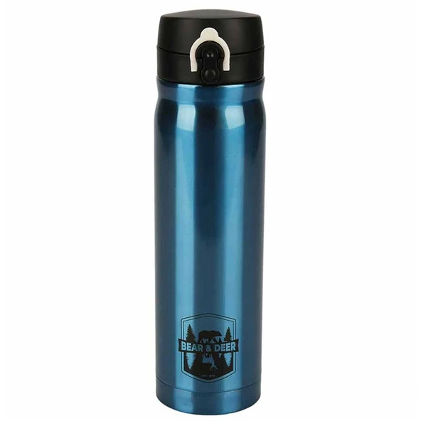 ZeycanHome Bear&Deer Otomatik Kapak Termos Matara 500 ml 0003 Kız Erkek Çocuk Oyuncak Eğitici Oyuncaklar ürün görseli 1