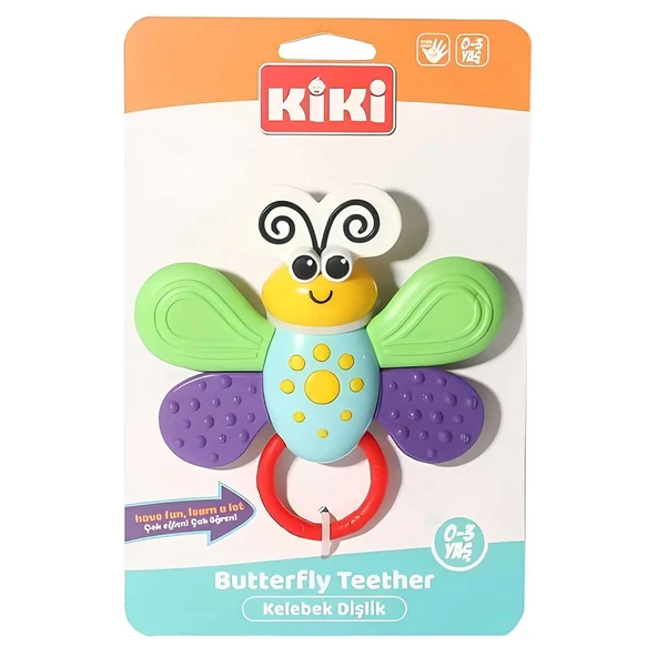 ZeycanHome Kiki Kelebek Dişlik Çıngırak 2201 Kız Erkek Çocuk Oyuncak Eğitici Oyuncaklar ürün görseli 1