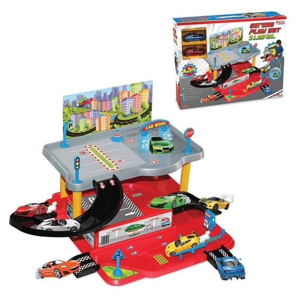 ZeycanHome 2 Katlı Araç Otopark Oyun Garaj Seti Kız Erkek Çocuk Oyuncak Eğitici Oyuncaklar ürün görseli 1