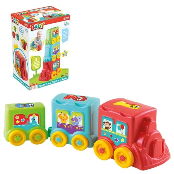 ZeycanHome Eğlenceli Aktivite Treni Kız Erkek Çocuk Oyuncak Eğitici Oyuncaklar ürün görseli 1