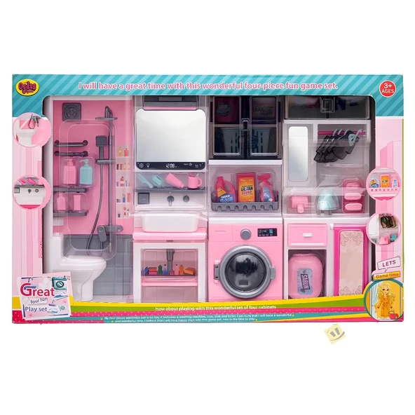 ZeycanHome Kutuda 4'lü Banyo Seti Kız Erkek Çocuk Oyuncak Eğitici Oyuncaklar ürün görseli 1