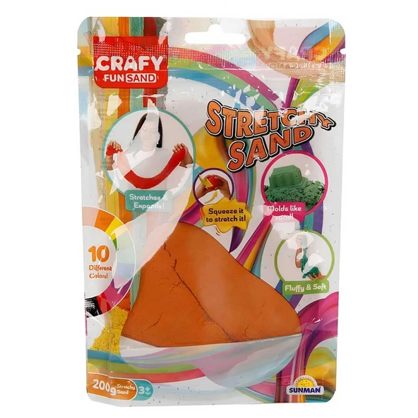 ZeycanHome Streç Oyun Kumu Turuncu 200 gr Kız Erkek Çocuk Oyuncak Eğitici Oyuncaklar ürün görseli 1