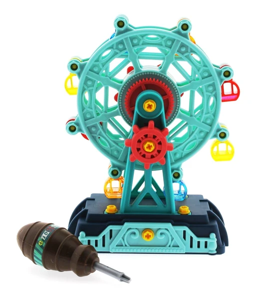 ZeycanHome Sök Tak Dönme Dolap Mavi Lunapark Eğlencesi Kız Erkek Çocuk Oyuncak Eğitici Oyuncaklar ürün görseli 1