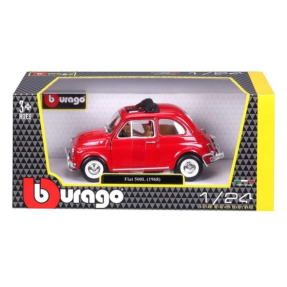 ZeycanHome 22099 Burago Fiat 500L 168 Kırmızı 1:24 -Sunman Kız Erkek Çocuk Oyuncak Eğitici Oyuncaklar ürün görseli 1