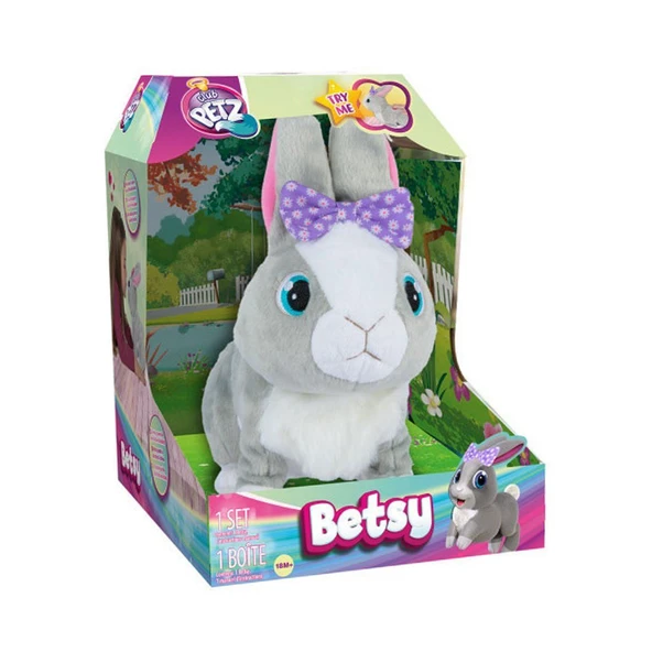 ZeycanHome 9586 Sesli ve Hareketli Peluş Tavşan Betsy -Sunman Kız Erkek Çocuk Oyuncak Eğitici Oyuncaklar ürün görseli 1