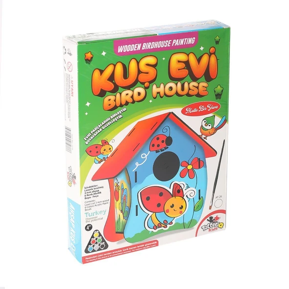 ZeycanHome 2788 Ahşap Kuş Evi -Totteriq Kız Erkek Çocuk Oyuncak Eğitici Oyuncaklar ürün görseli 1