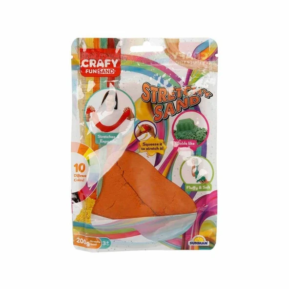 ZeycanHome 3601 Crafy Streç Oyun Kumu Turuncu 200 g Kız Erkek Çocuk Oyuncak Eğitici Oyuncaklar ürün görseli 1