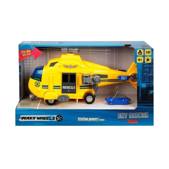 ZeycanHome 1997 Maxx Wheels 1:16 Sesli ve Işıklı Helikopter Kız Erkek Çocuk Oyuncak Eğitici Oyuncaklar ürün görseli 1
