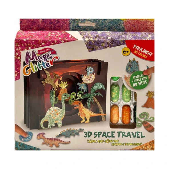 ZeycanHome Paulinda Magic Glitter Space Travel 3D Hobi Set S00095634 Kız Erkek Çocuk Oyuncak Eğitici Oyuncaklar ürün görseli 1