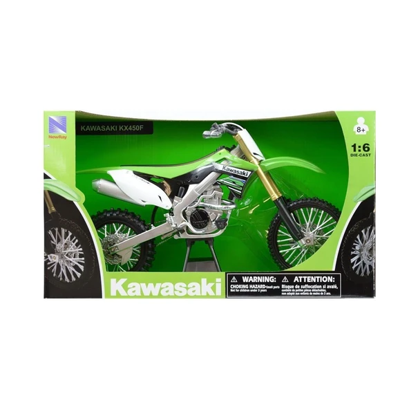 ZeycanHome 49403 Motor Kawasaki KX450 Yeşil Kız Erkek Çocuk Oyuncak Eğitici Oyuncaklar ürün görseli 1