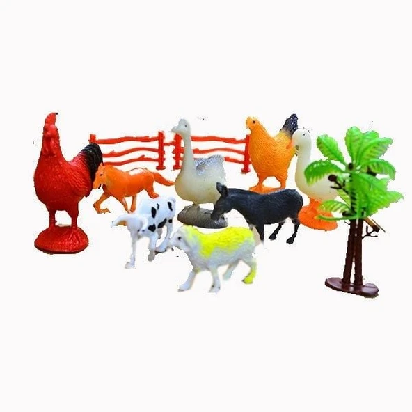ZeycanHome Poşetli Çİftlik Oyuncak Hayvan Seti 10 Parça Kız Erkek Çocuk Oyuncak Eğitici Oyuncaklar ürün görseli 1