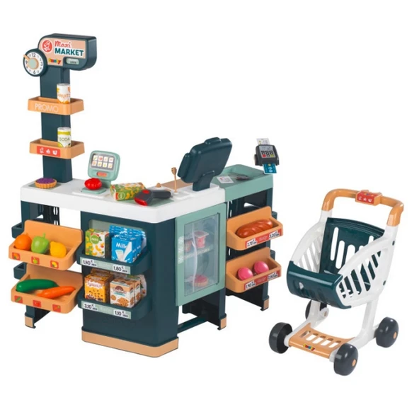 ZeycanHome Smoby Maxi Market Seti - SMB-7600350242 Kız Erkek Çocuk Oyuncak Eğitici Oyuncaklar ürün görseli 1